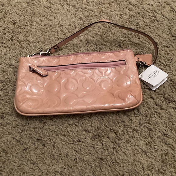 Coach Pink Signature Clutch Wristlet